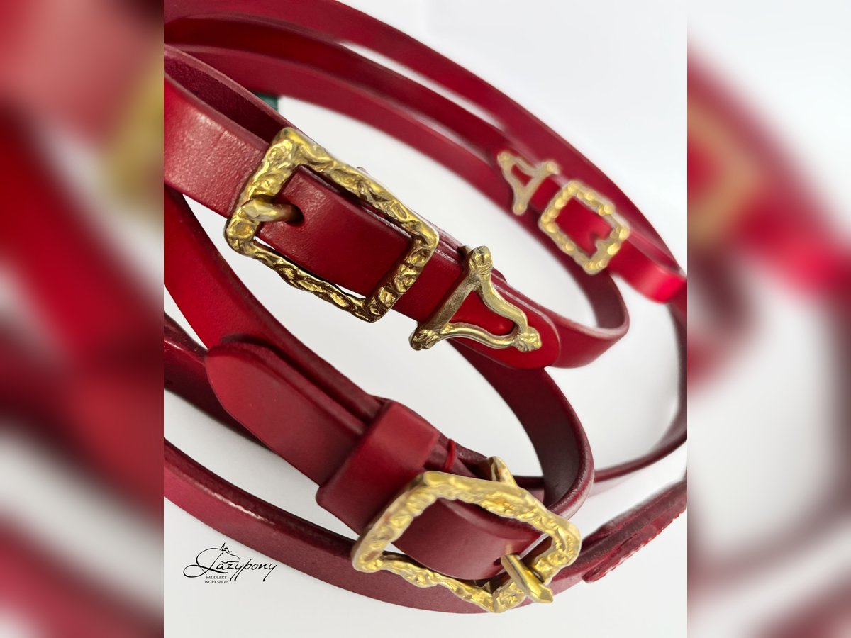 Riendas Barroca de cuero Lazypony, baroque reins, leather horse reins