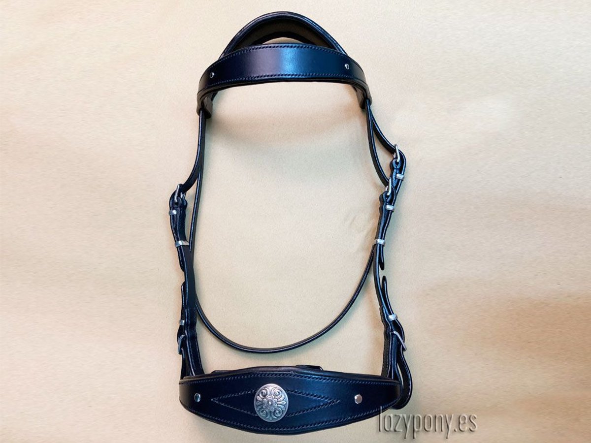 Cabezada Lazypony de estilo barroco, Fancy handcrafted baroque bridle Lazypony