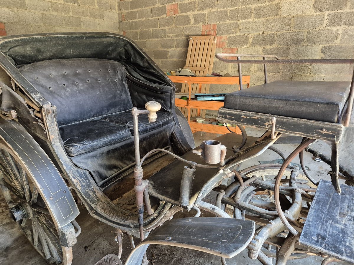 Historische Kutsche, 2 Spanner mit Verdeck