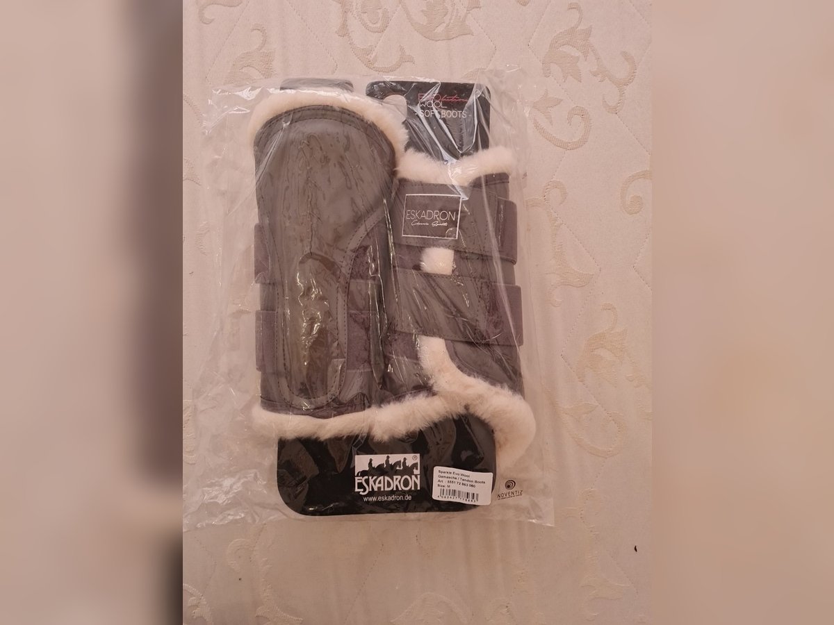 Eskadron Gamaschen Set, Braun | Faux Fur | Neu!! Größe M
