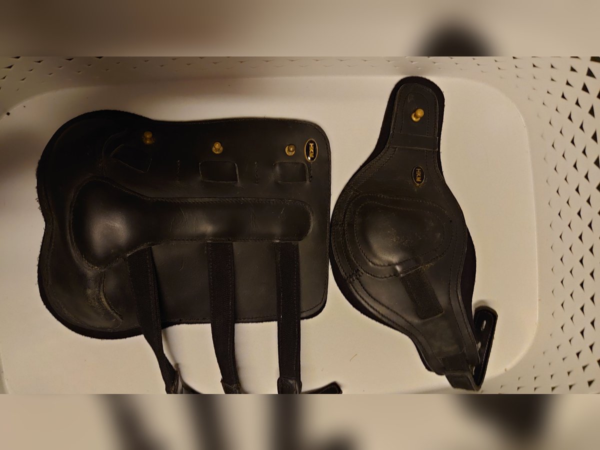 Ledergamaschen mit Wechselinlays Pony schwarz 