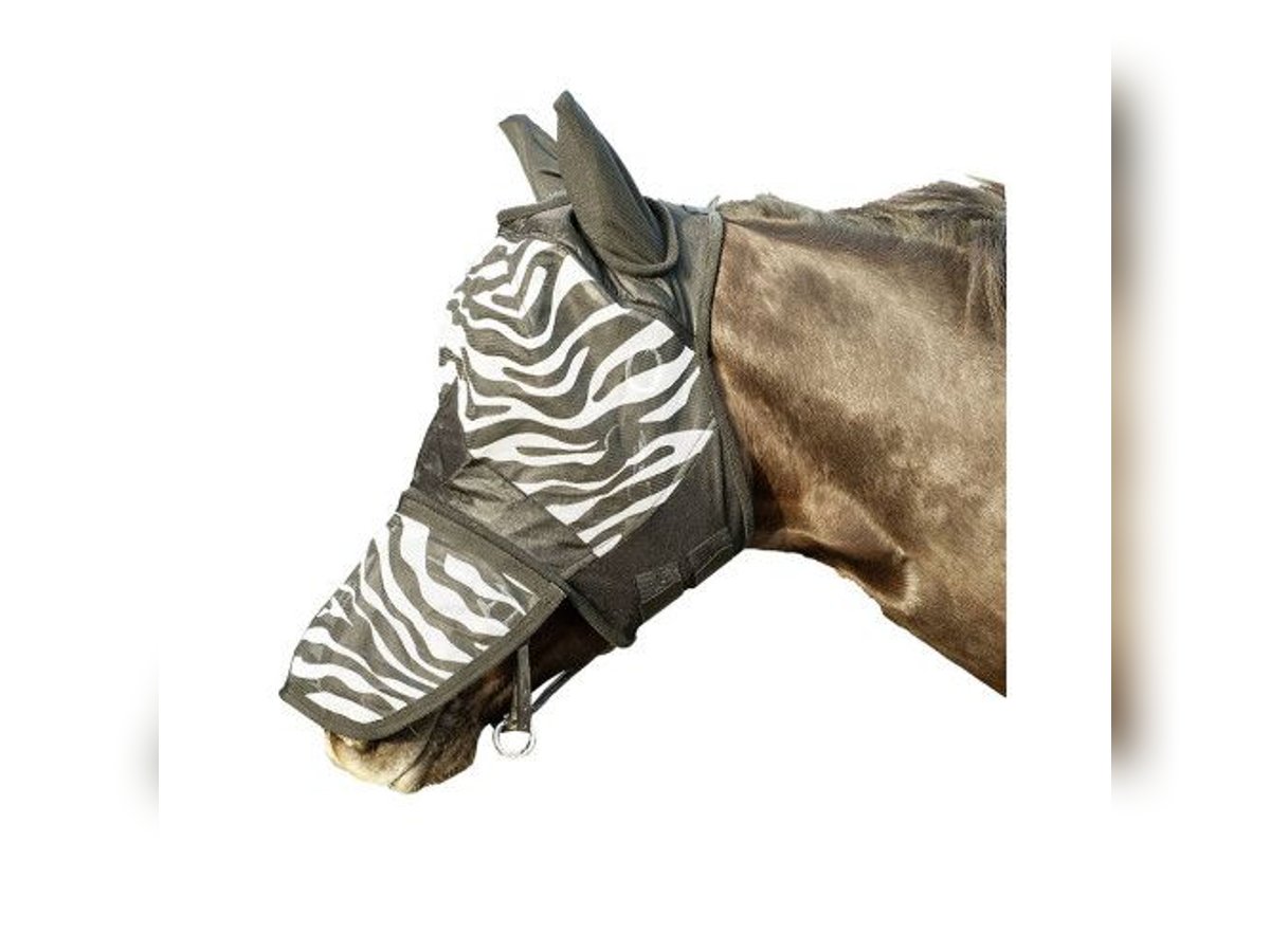 HKM Fliegenschutzmaske Zebra mit Nüsternschutz UVP 16,95€
