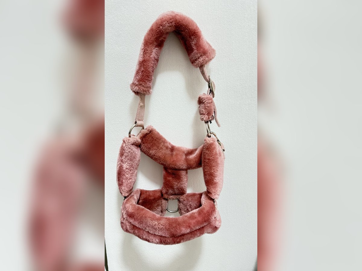 Rosa Pony Plüschhalfter mit passendem strick ,,unbenutzt“ von Showmaster 