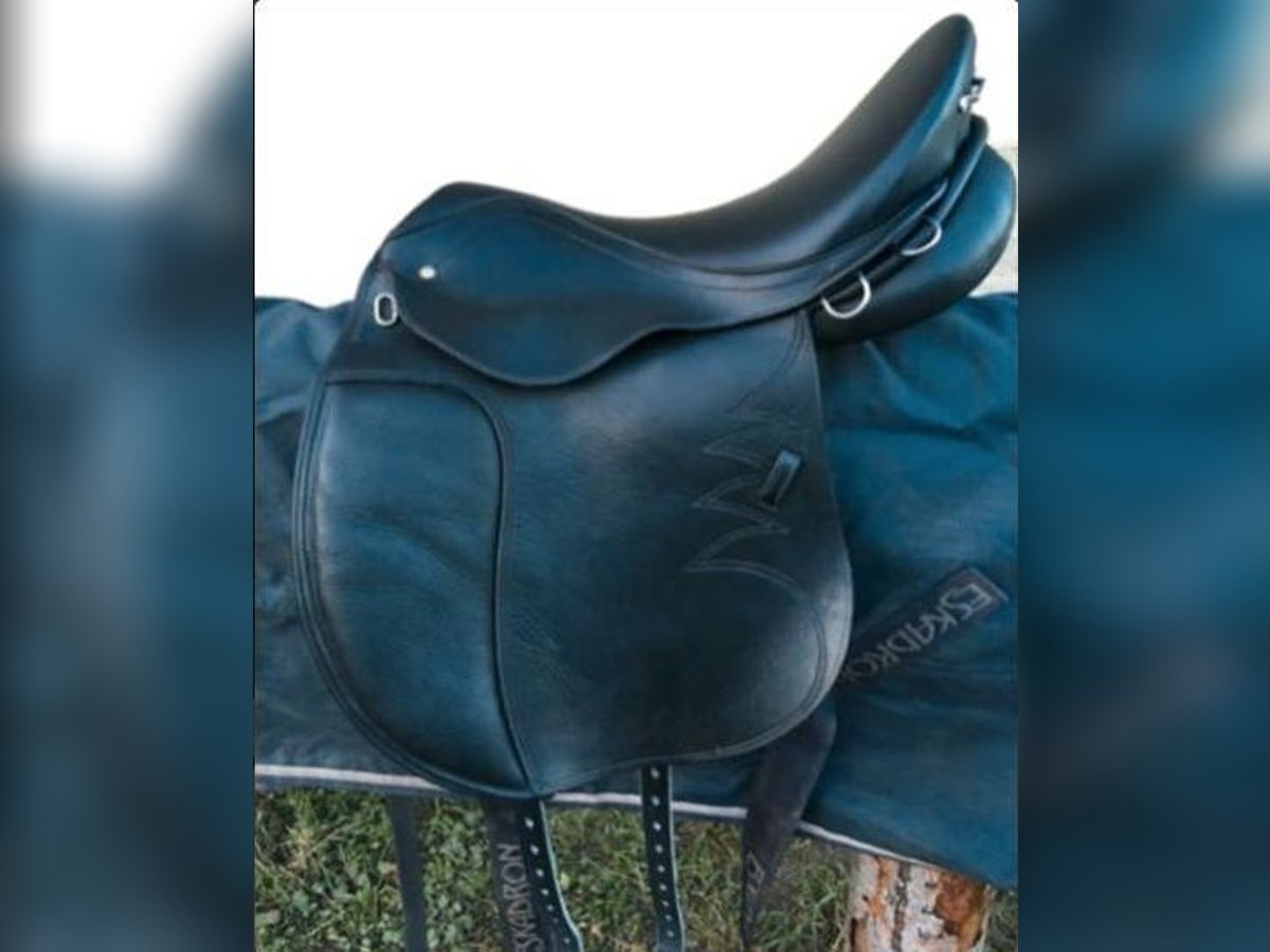 VS Sattel Vielseitigkeitssattel Leder schwarz ca. 18"