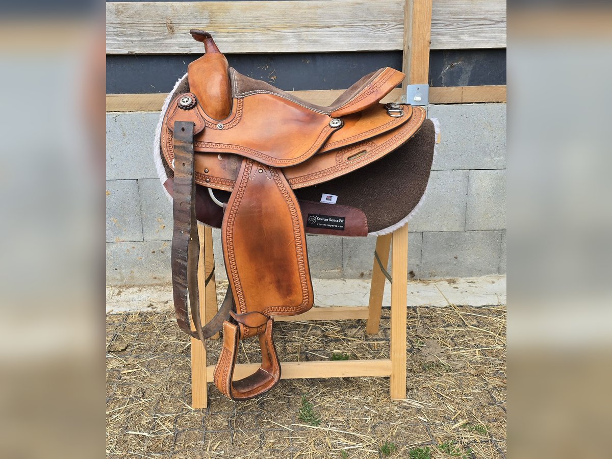 Western Sattel Western Imports Roudskirt mit Pad Reining Westernsattel 
