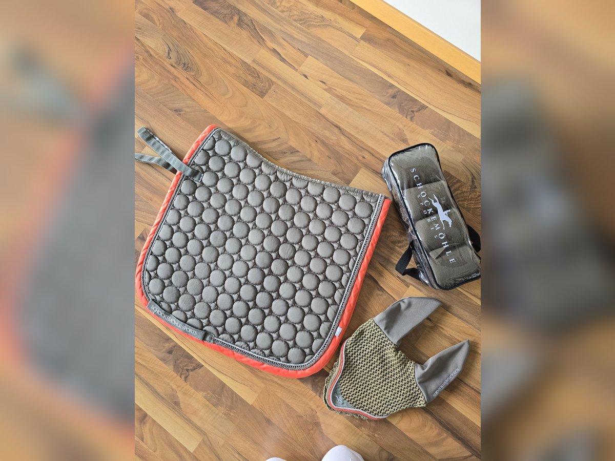 Schockemöhle Dressurschabracke satin-olive WB im Set Schockemöhle Dressurschabracke satin-olive WB im Set