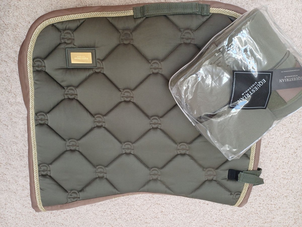 Satteldecke Equestrian Stockholm, Golden olive COB inkl. Bandagen