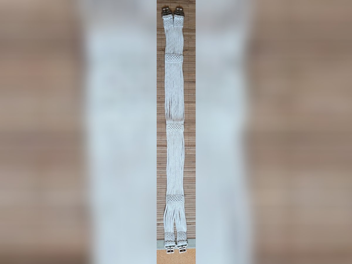 weißer Strippensattelgurt / Sattelgurt / Langgurt - von HS Sprenger - ca. 123 cm