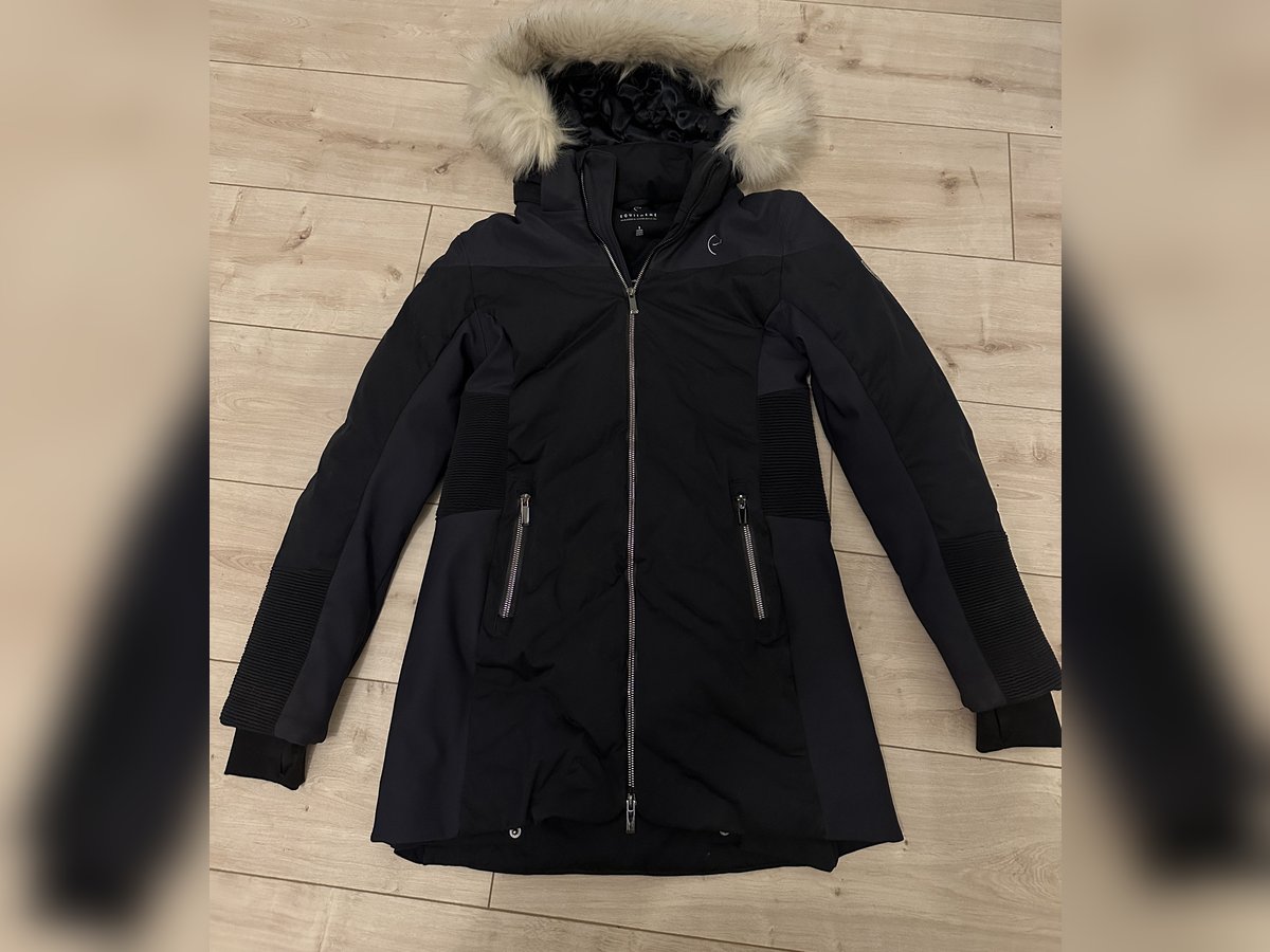 Equitheme Reitmantel Wintermantel Blau Navy 36 S 