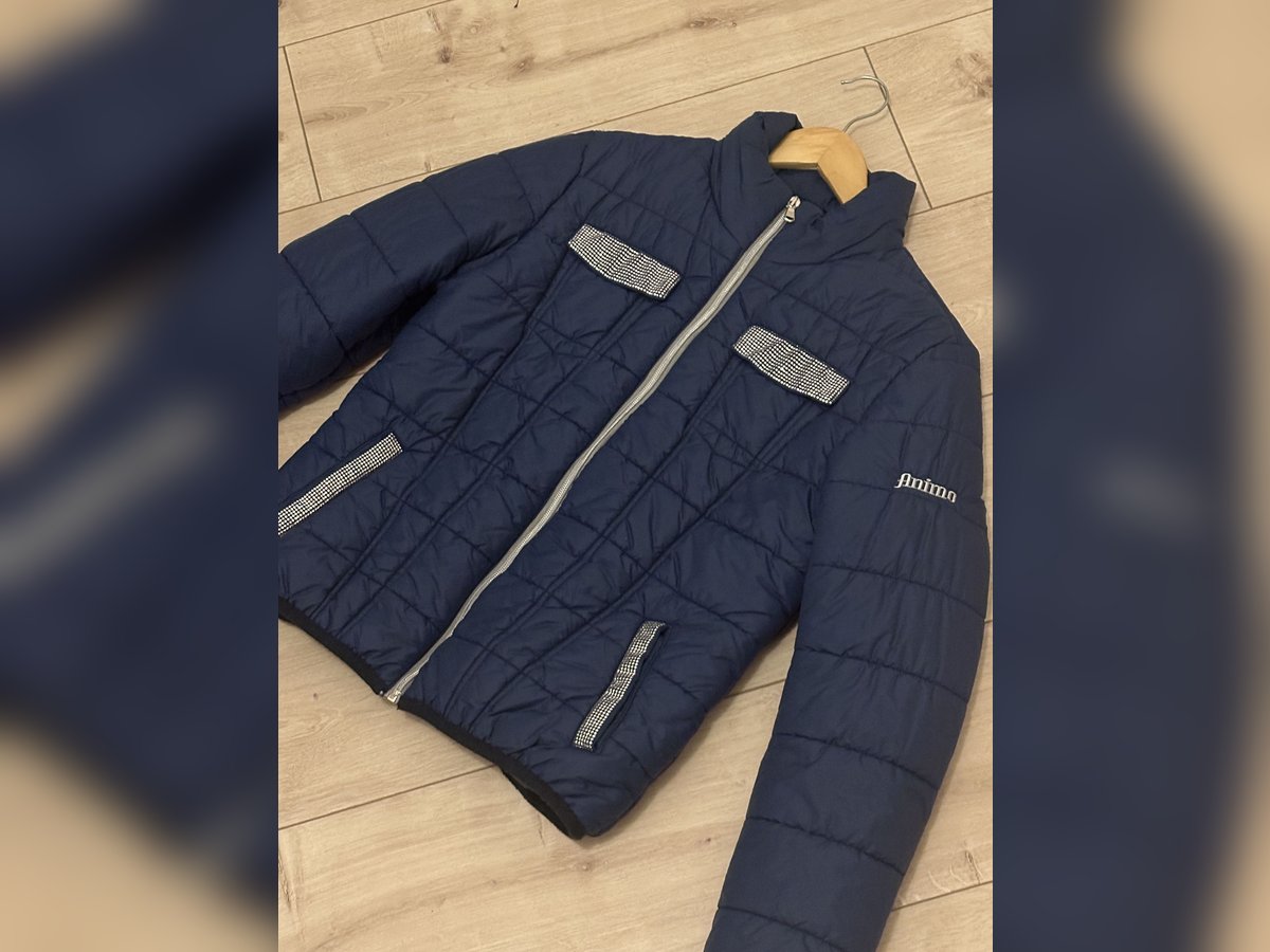 Neuwertige Animo Jacke Blau Glitzer 38 M 