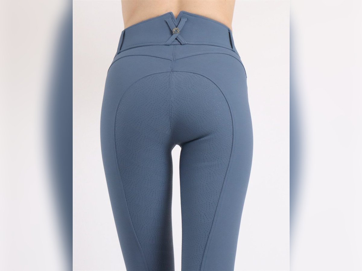 Breeches Ess Megan de tiro alto Azul oceano.