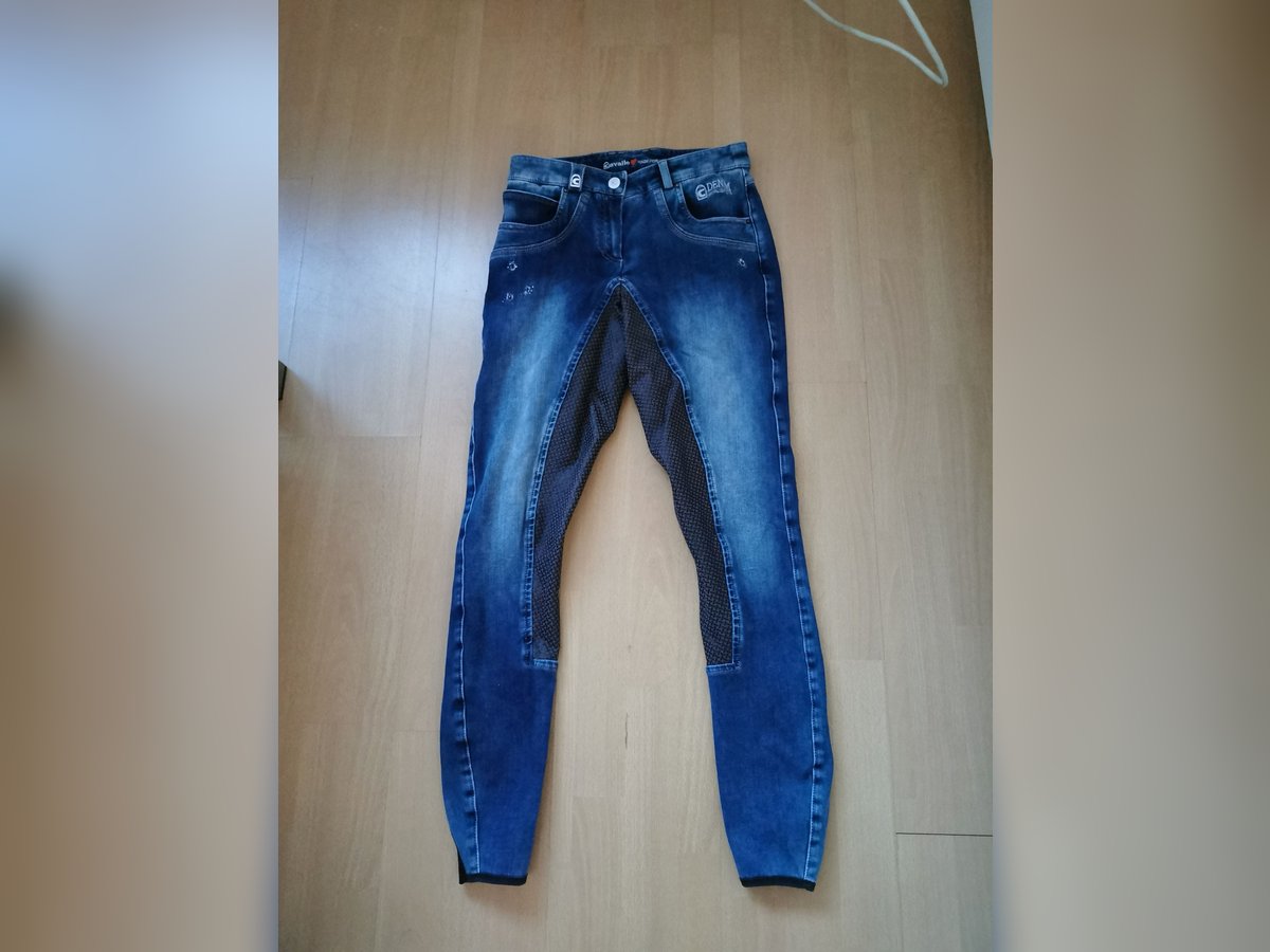 Cavallo Chaya Full Grip, Jeansreithose, Größe 36