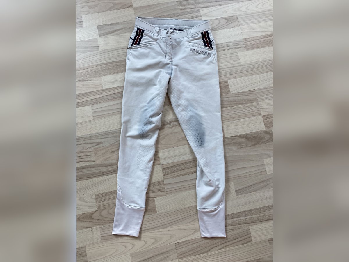 Felix Bühler Reithose Turnierreithose Gr 38 M 76 weiß Vollbesatz 