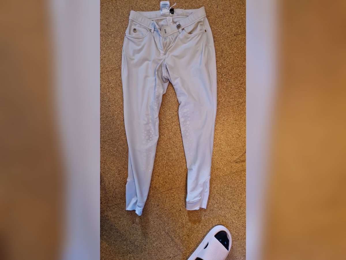 Hkm lauria garelli turnierreithose gripreithose weiß 38 M