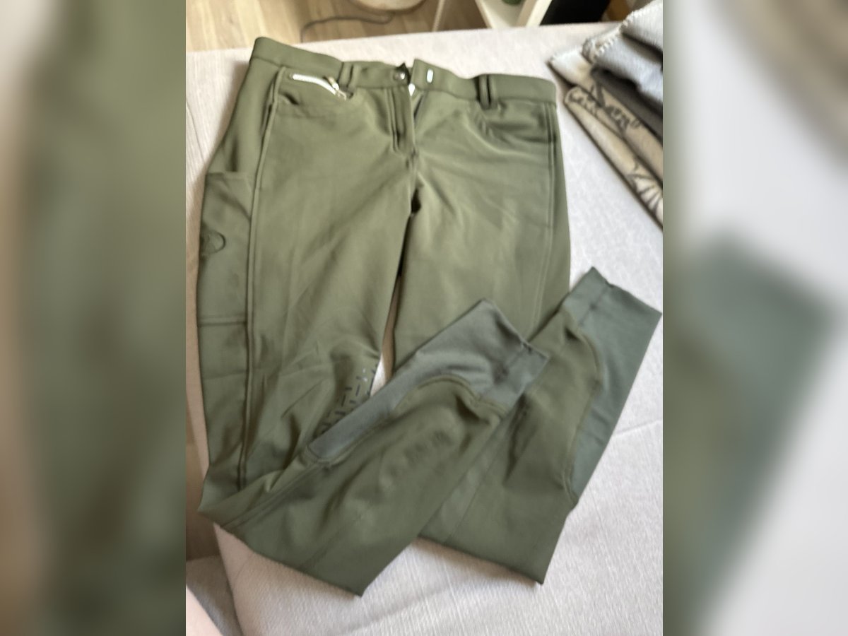 Reithose von Riders Deal Classic Design 2.0 Silikonkniebesatz grün Größe 40