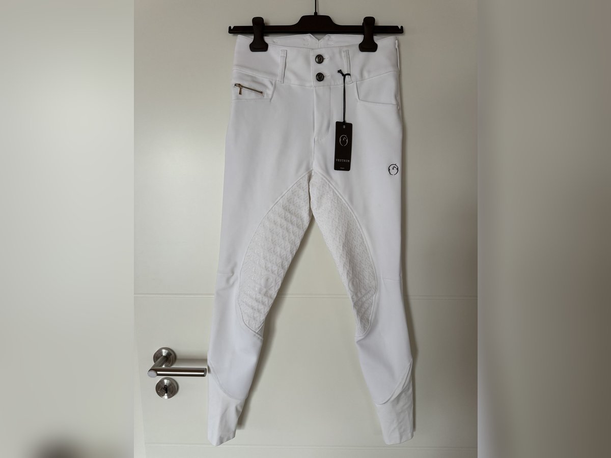 Vestrum Reithose weiß Vollbesatz Turnierreithose weiß