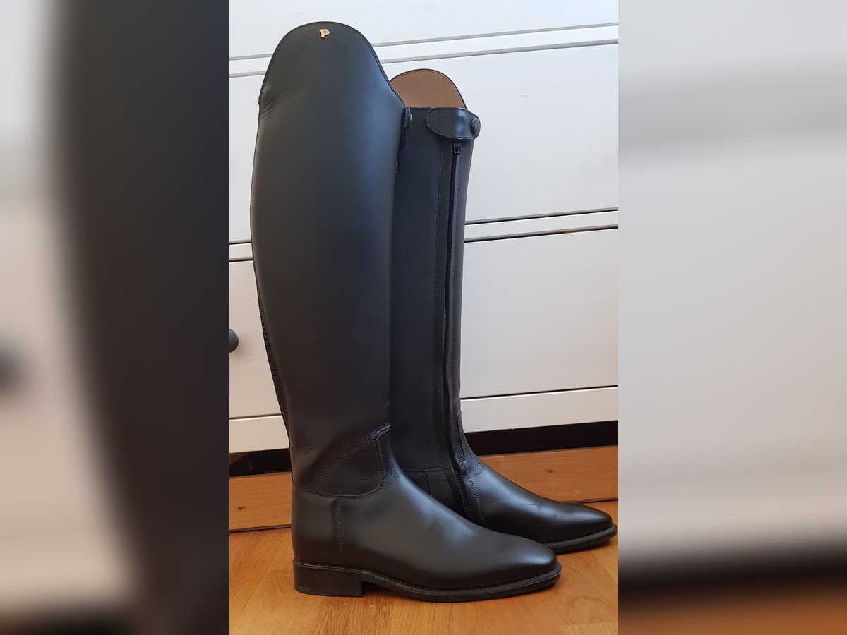 Reitstiefel Petrie schwarz Größe 5,5 (Fuß), 46 (Schafthöhe) 37 (Wade) Reißverschluss vorne innen