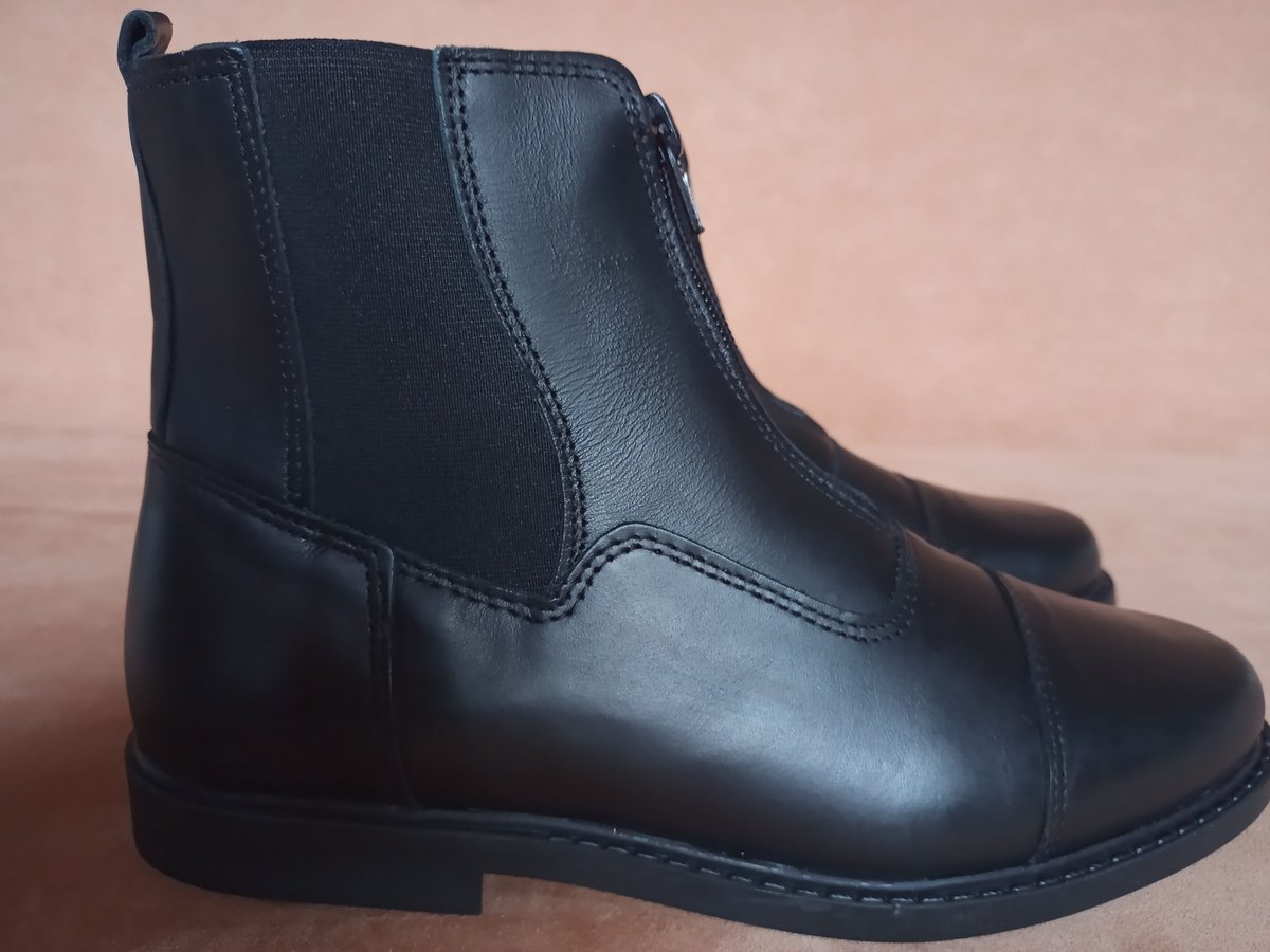 Reitstiefeletten Glattleder schwarz Größe 39 neu!