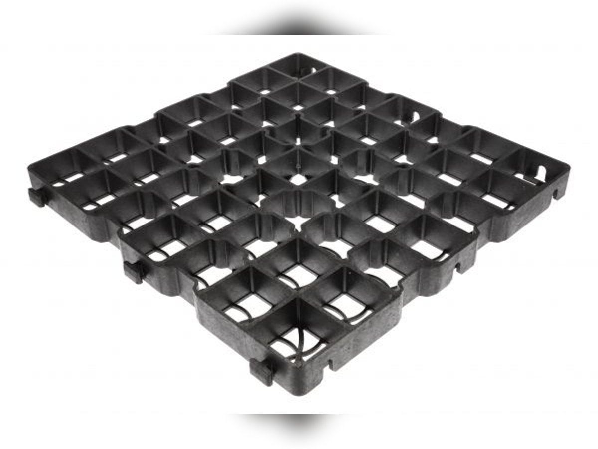 55m² 40LG Paddockplatten Schwarz 50 x 50 x 4cm
