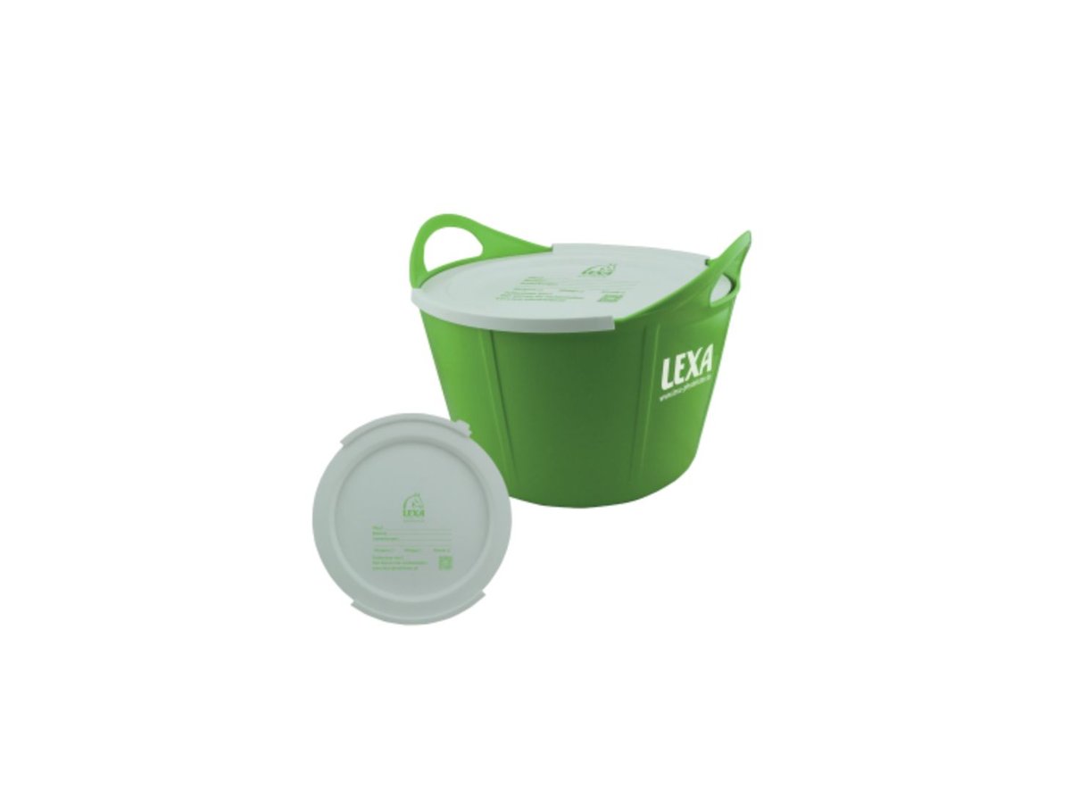 LEXA Flexischale mit Deckel - elastischer Futtereimer mit Tragegriffen 17 Liter UVP 9,20€