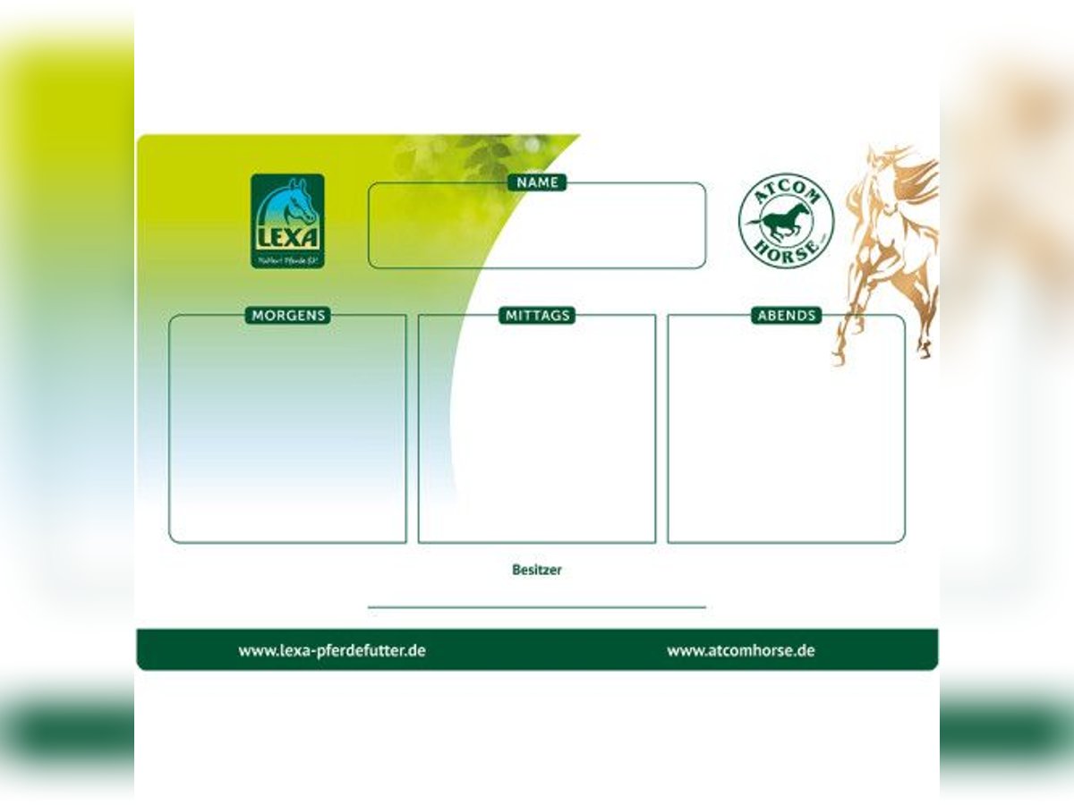 Lexa Futtertafel - Infotafel UVP 4€