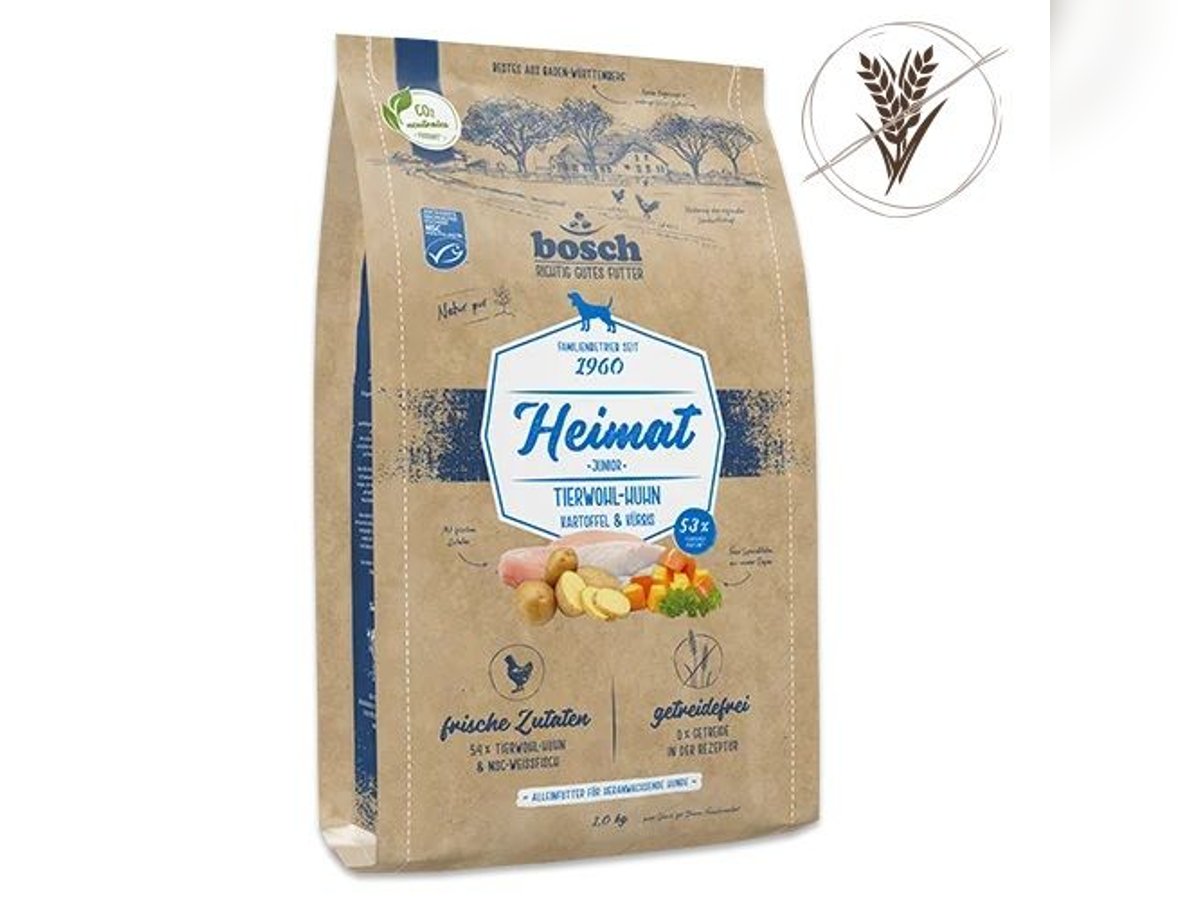 Bosch Heimat Junior mit frischem Tierwohl Huhn MSC- Weißfisch ohne Getreide 1kg