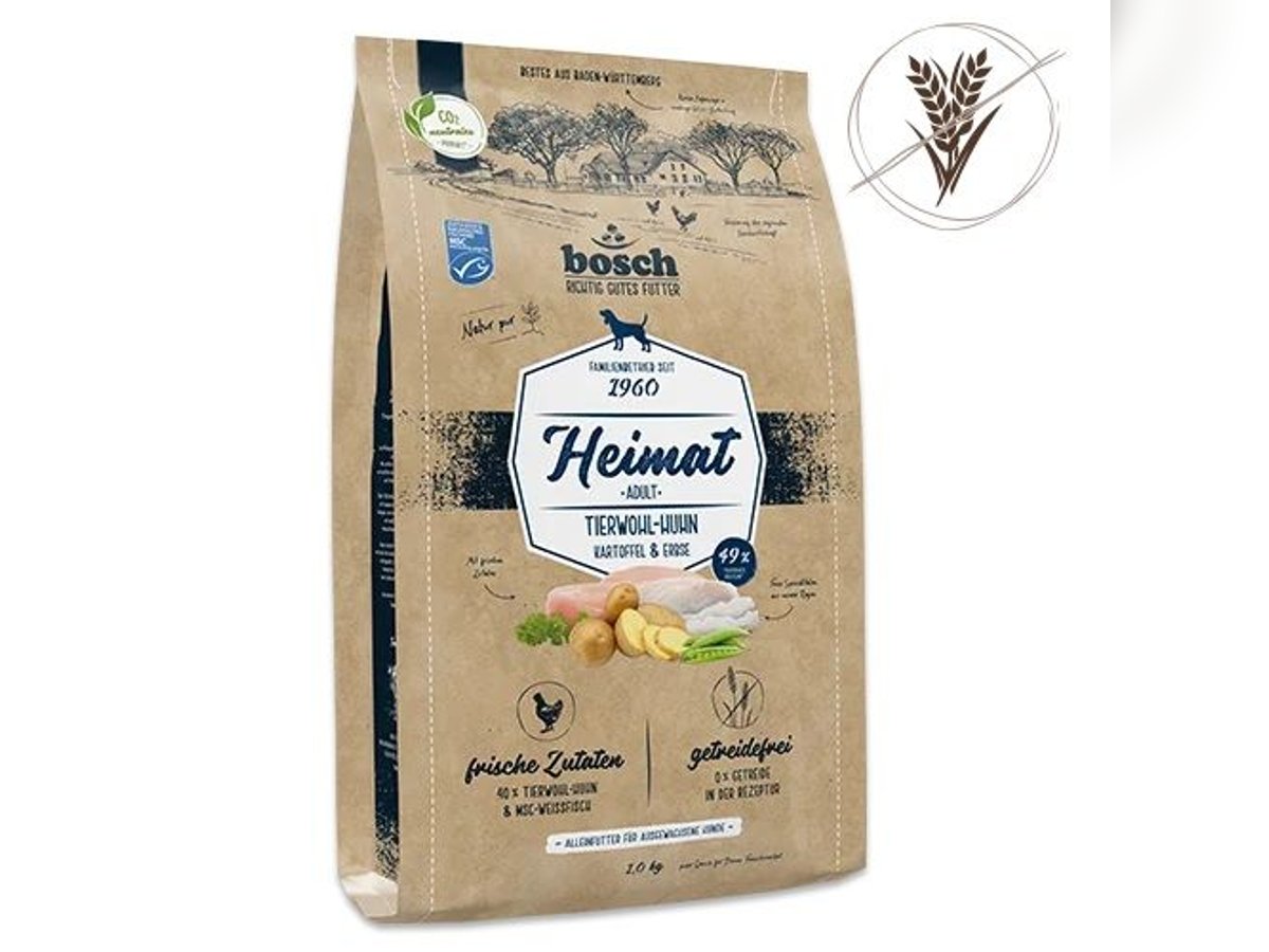 Bosch Heimat Adult mit Tierwohl Huhn MSC Weißfisch ohne Getreide 1kg
