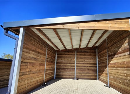 Acheter une stabulation libre pour chevaux – construire une écurie ouverte, trouver un abri de pâtur