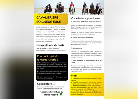 Cavalier·ère Soigneur·euse