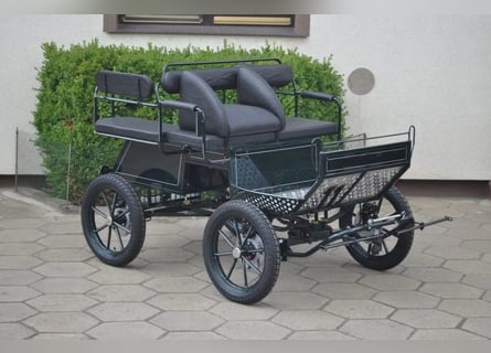 Pony wagonette, ancho de vías 120 cm, incluye 2 cabestros, acople y 4 frenos de disco tipo 104 A