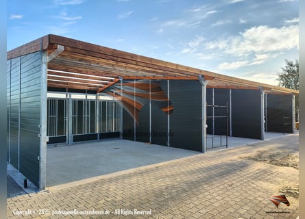 Unterstand für Pferde - Offenstall bauen & Pferdeunterstand, Weideunterstand | Weidehütte kaufen