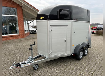 Humbaur Pferdeanhänger Equitos Alu Plus Black 2000 2,0t Sattelkammer 100km/h Hecktür schwenkbar