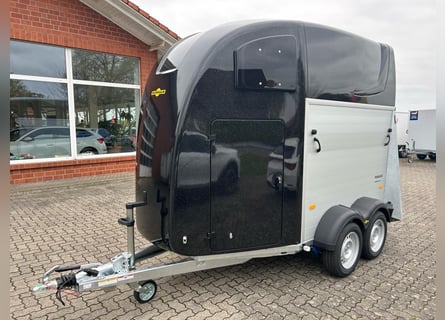 Humbaur Pferdeanhänger Pegasus 2400 2,4t Sattelkammer 100km/h Black Hecktür schwenkbar