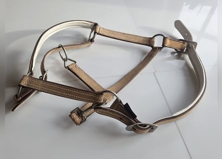 Harry`s Horse Halfter cremello aus Leder beige