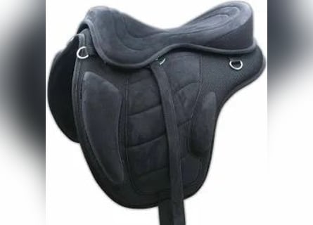 Amka Shetty Sattel - Wildleder schwarz