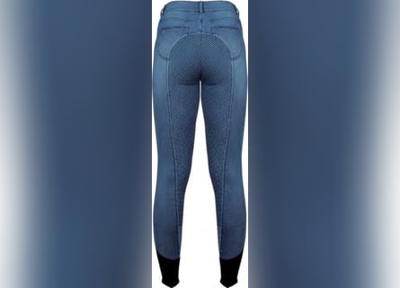 Damen- Jeansreithose "Kimberly", Top-Grip Vollbesatz, elastischer Beinabschluss