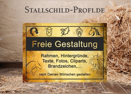 Dein individuelles Boxenschild für dein Pferd - selbst gestalten oder vom Profi gestalten lassen