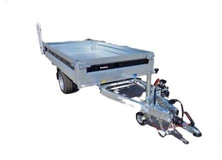 Carrello a piattaforma Brenderup BT4260SB – Basculante idraulico, pannelli removibili