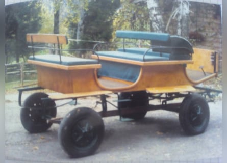 Prachtige tweespan ponywagen