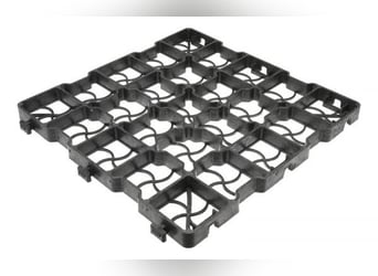 85m² 25LG Paddockplatten Schwarz 41,5 x 41,5 x 2,5cm