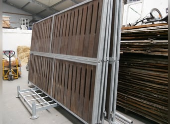 Trennwände mit Bongossiholzfüllung 3,50 m x 2m 