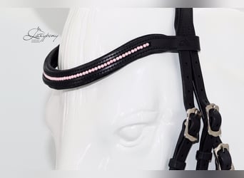 Frontalera de perlas rosas Lazypony / Pink pearl browband Lazypony