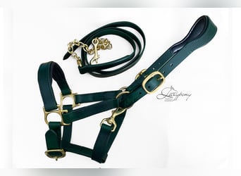 Anatomic leather horse halter Lazypony with two buckles, Cabezada cuadra anatómica Lazypony