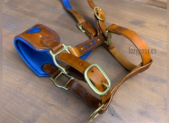 Cabezada de cuero anatómico Corazón Lazypony, Anatomic leather halter, two buckles halter