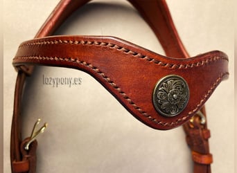 Frontalera Barroca Lazypony de cuero Lazypony, Leather baroque browband 