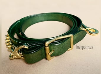 Ramal Lazypony clásico de cuero con cadena,  leather lead rope with chain Lazypony