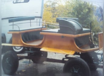 Hermosa carreta para ponis de tiro doble