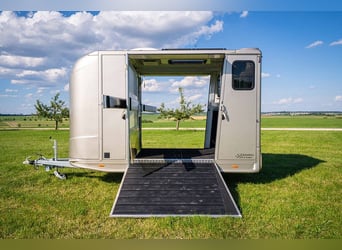 Remolque para caballos con 2 rampas, climatización en la cabina, sistema solar autónomo, para sement
