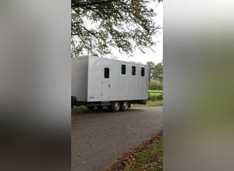 Remolque para caballos con plataforma para carruajes / Remolque para carruajes / Remolque para cabal