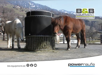 Comedero automatizado para caballos, modelo Powerraufe, con capacidad de hasta 30 kg de heno, opción